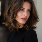 15 Chic Shoulder-Length Hairstyles with Curtain Bangs for Trendy Looks