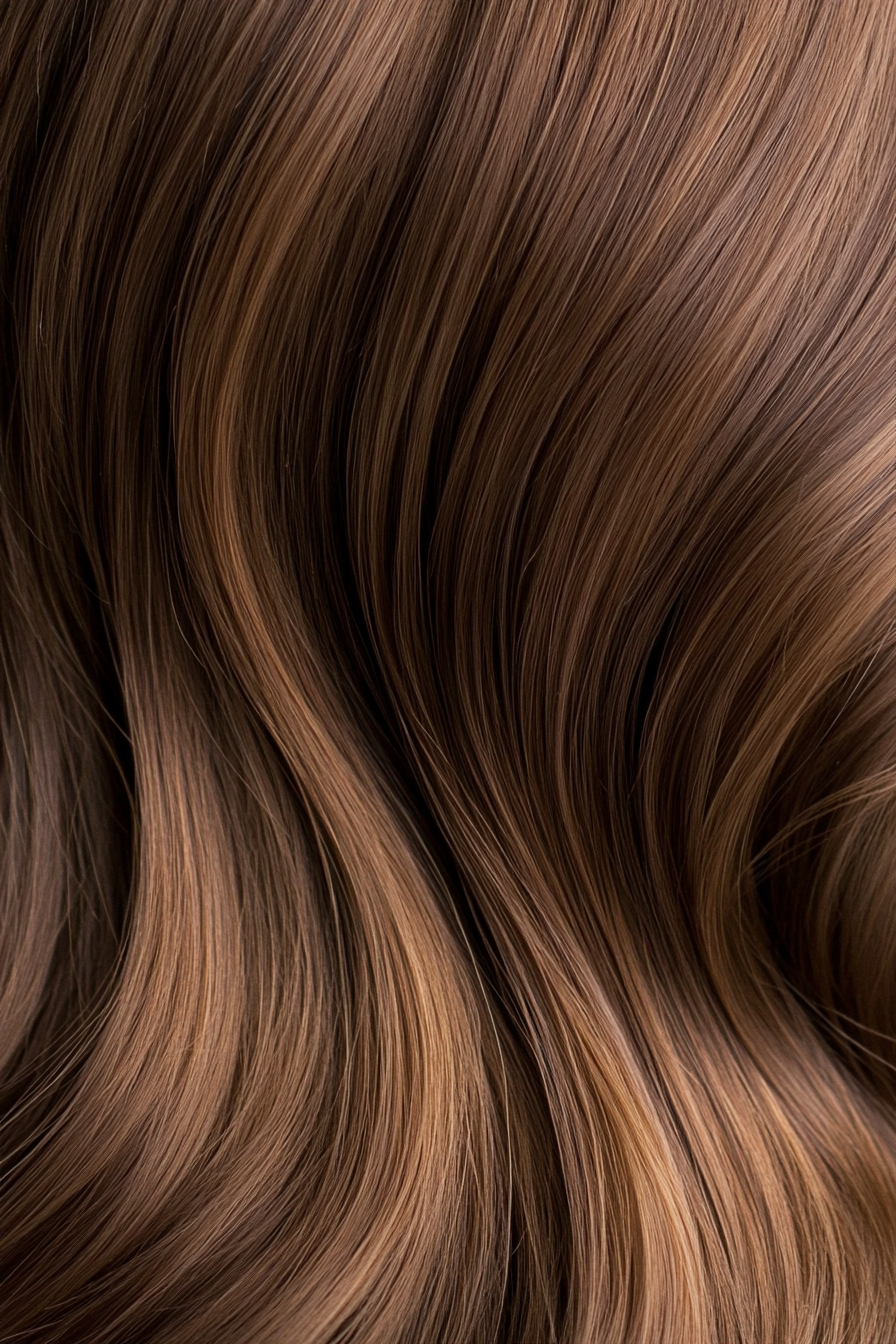 Women's Hair Color Collection. Chestnut brown with subtle maple highlights.